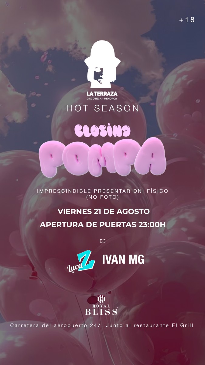 VIERNES 21.08 closing party POMPA